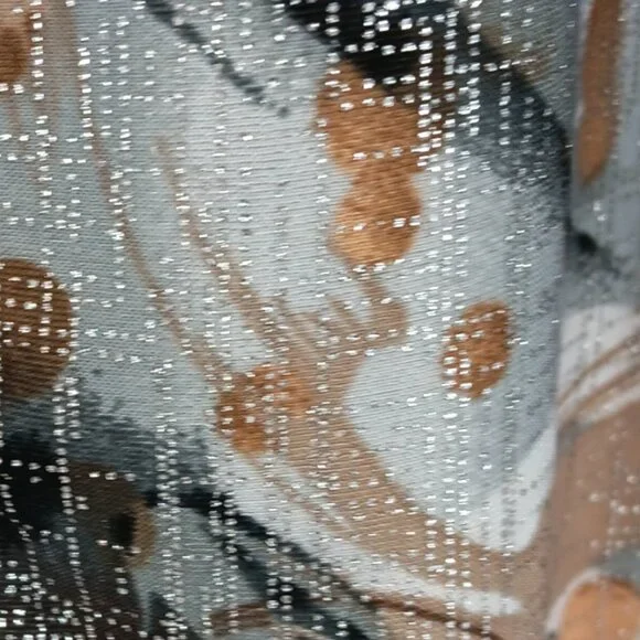 EMILY DANIELS-Women's Top-Brushed Abstract-3/4 Sleeve-SMALL-Black-Gray-Tan-White - Picture 8 of 15